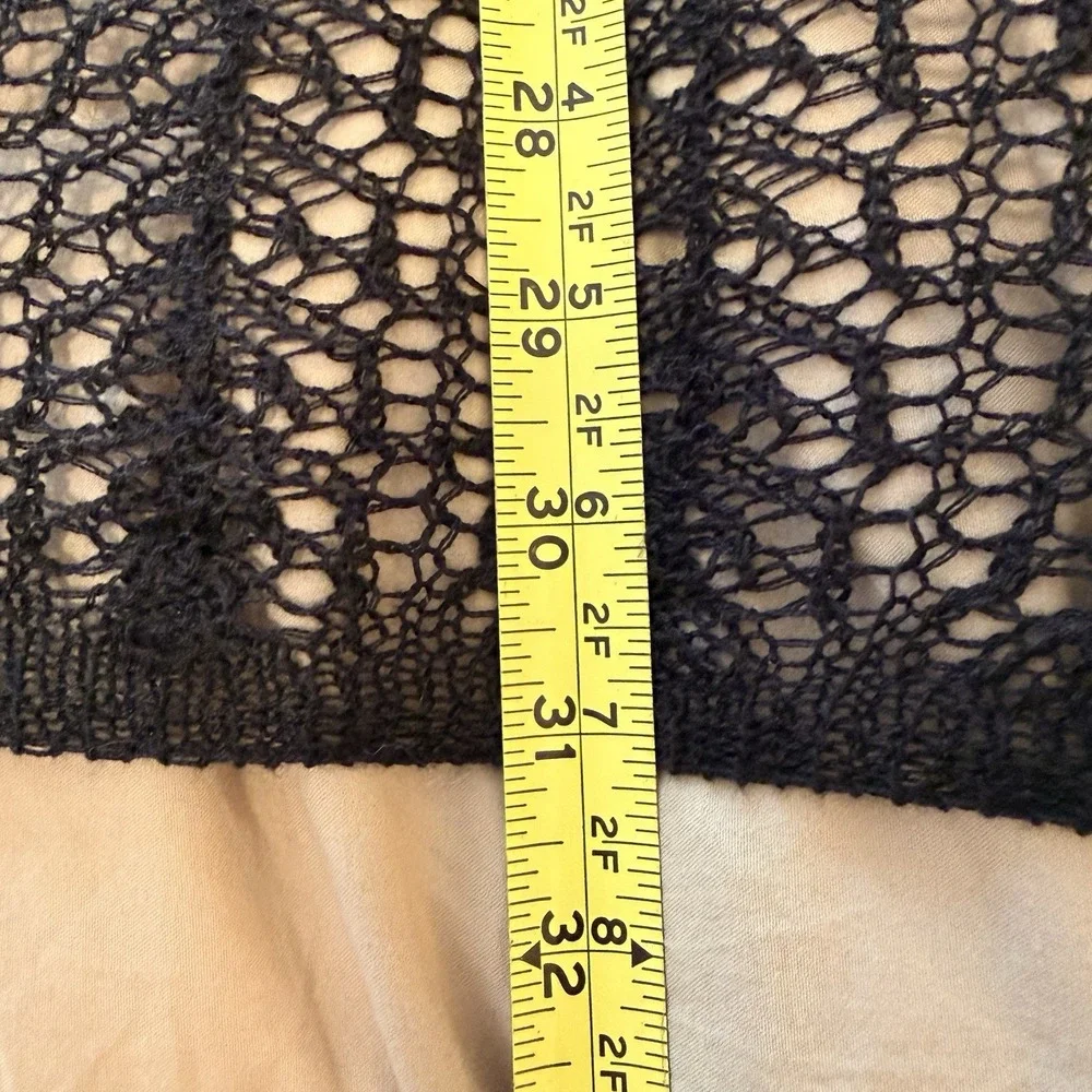 Women's Black Batwing Shawl Hallo Witchy Festival Goth Spiderweb Crochet OS